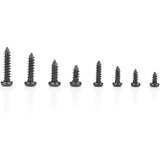 400PCS Screws Self-Tapping Screws,Black M2*4/5/6/8 M2.6*6/8/10/12 Cross Pan Head Self Tapping Metal Screws Set Assortment Kit