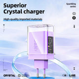 ACEFAST A45 Crystal GaN3 65W EU Fast Charging Charger For iPhone 15/14/13/12 USB C PD3.0 Quick Charge Adapter For MacBook Laptop