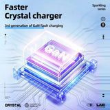 ACEFAST A45 Crystal GaN3 65W EU Fast Charging Charger For iPhone 15/14/13/12 USB C PD3.0 Quick Charge Adapter For MacBook Laptop