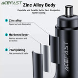 ACEFAST B5 101W Metal OLED Display Car Fast Charger For iPhone 15 14 Pro Max Dual USB C Car Charging Adapter For MacBook Laptop