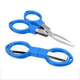 ALASICKA Carbon Steel Scissor Foldable Fishing Knot Braided Fishing Scissor Fishing Line Cutter Fishing Tackle Tool Cutting Wire
