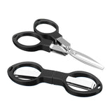 ALASICKA Carbon Steel Scissor Foldable Fishing Knot Braided Fishing Scissor Fishing Line Cutter Fishing Tackle Tool Cutting Wire