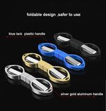 ALASICKA Carbon Steel Scissor Foldable Fishing Knot Braided Fishing Scissor Fishing Line Cutter Fishing Tackle Tool Cutting Wire