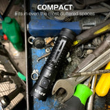 APLOS E10 Rechargeable Torches Tactical Flashlights LED 18650 SST40 1300LM with Power Indicator USB-C IPX8 EDC Camp Lighting