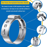 115PCS Single Ear Hose Clamps with Ear clamps plier Assortment Kit 6-28.6mm Crimp Hose Clamps for Pipe, Fuel Line Crimp Clamps