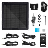 5W 6V 12V Output 6000mAh Solar Panel for Cellular Wild Game Trail Cameras, Built-in Rechargeable Battery, Solar Charger Kits