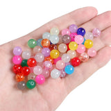 About 480pcs Solid Glass Beads Loose Beads 24 Grid Set Box DIY Bracelet Necklace Beads Earrings Jewelry Accessories Materials