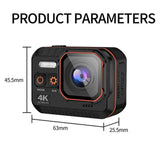 Action Camera 4K 60FPS With Remote Control Screen Waterproof Sport Camera Drive Recorder Sports Camera Action Photography Cam