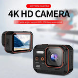 Action Camera 4K 60FPS With Remote Control Screen Waterproof Sport Camera Drive Recorder Sports Camera Action Photography Cam