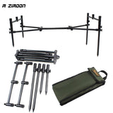Adjustable Carp Fishing Rod Stand Holder Retractable Fishing Pole Pod Stand Bite Alarms Rest Holder Fishing Tackle Accessories