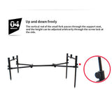 Adjustable Carp Fishing Rod Stand Holder Retractable Fishing Pole Pod Stand Bite Alarms Rest Holder Fishing Tackle Accessories