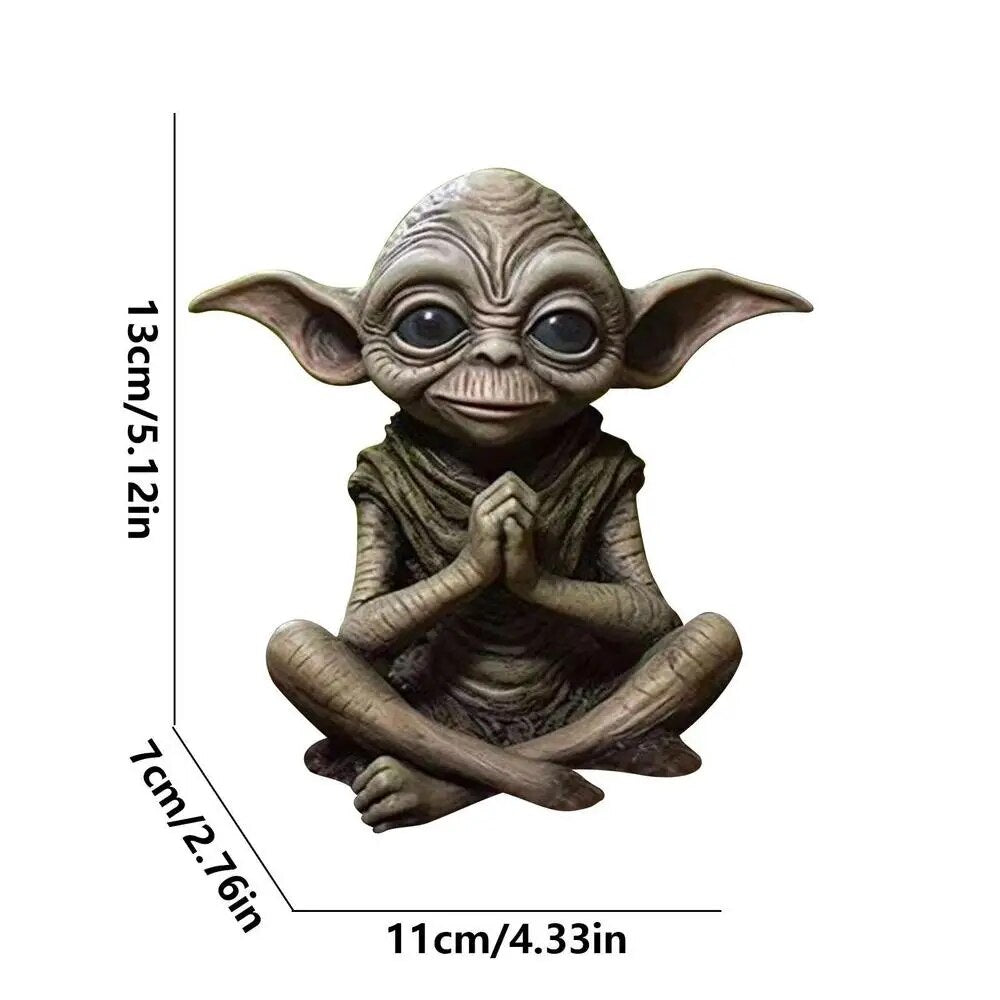 Alien Statue Extraterrestrial Alien Sculpture Enigmatic Figurine Home Decor Products For Lawn Terrace Living Room Bedroom Garden