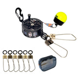 Alloy Fishing Lock Buckle with Reel Stainless Steel Live Fish Locks Belt Fishing Tackle Tools Stringer Floats Fishing Reel Pease