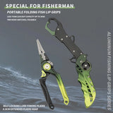 Aluminium Fishing Pliers Grips Set High Quality Green Black Self-Locking Line Scissors Folding Fishing Equipments Tools