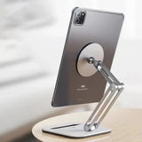 Aluminum Alloy Portable Folding Mobile Phone Tablet Desktop Magnetic Support Tablet Stand for iPad Air Pro Xiaomi Redmi Huawei