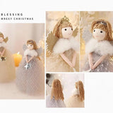 Angel Doll Pendants Christmas Pendants With Plush Angel Doll Holiday Blessing Decor For Stairs Fireplace Christmas Trees Entrywa