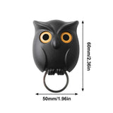 Animal Key Hanger Animal Wall Hooks Punch-free Magnetic Resin Creative Owl Wall Decor Hook For Coat Animal Themed Decoration