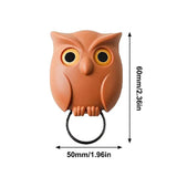 Animal Key Hanger Animal Wall Hooks Punch-free Magnetic Resin Creative Owl Wall Decor Hook For Coat Animal Themed Decoration