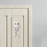 Animal Key Hanger Animal Wall Hooks Punch-free Magnetic Resin Creative Owl Wall Decor Hook For Coat Animal Themed Decoration