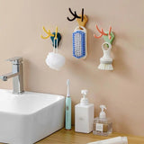 Antler Coat Hooks Robe Hook Punch-Free Wall Sticky Hook For Home Garage Storage Wall Hangers For Bathroom Kitchen Bedroom