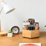 Art Supply Storage Organizer 360 Rotating Desktop Organizer With Handle Rotating Pencil Pen Holder Storage Supplies For Offices