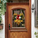 Artificial Maple Leaves Wreath Artificial Halloween Garland With Maple Leaves Maintenance-Free House Cafe Restaurant Garland For