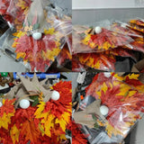 Artificial Maple Leaves Wreath Color-Changing Autumn Garland With Artificial Maple Leaves Seasonal Decor Rustic Charming Wreath