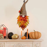 Artificial Maple Leaves Wreath Color-Changing Autumn Garland With Artificial Maple Leaves Seasonal Decor Rustic Charming Wreath