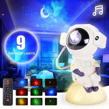 Astronaut Star Projection Night Light Nebula Ceiling with Moon and Wireless Speaker, Music, Timer for Kids, Adult Bedrooms, Gift