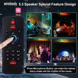 Astronaut Star Projection Night Light Nebula Ceiling with Moon and Wireless Speaker, Music, Timer for Kids, Adult Bedrooms, Gift