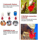 Automatic Chicken Duck Water Drinker Bowl Kit Farm Coop Poultry Drinking Water Feeder for Chicks Duck Goose Turkey Quail