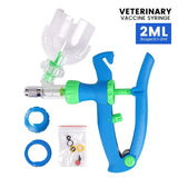Automatic Continuous Syringe Animal Adjustable Syringe Chicken Bird Poultry Vaccine Injector 10 Needles Veterinary Tools