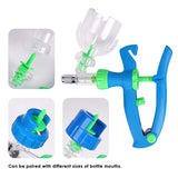 Automatic Continuous Syringe Animal Adjustable Syringe Chicken Bird Poultry Vaccine Injector 10 Needles Veterinary Tools