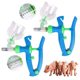 Automatic Continuous Syringe Animal Adjustable Syringe Chicken Bird Poultry Vaccine Injector 10 Needles Veterinary Tools