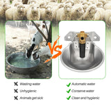 Automatic Dog Sheep Water Bowl Stainless Steel Drinking Goat Lamb Drinker Water Bowl With Copper Valve Farm Feeding Equipment
