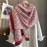 Autumn Thick Cashmere Warm Shawl Scarf Fashion Travel Pashmina Blanket Poncho Bufanda With Tassel Casual Wiinter Wraps Ehcarpe