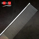 BAVURA  Pet Dematting Comb - Stainless Steel Pet Grooming Comb for Dogs and Cats Gently Removes Loose Undercoat, Mats, Tangles a