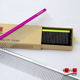 BAVURA  Pet Grooming Piano Comb Poodle Pull Hair Open Knot Comb Competition Competitive Dog Pick Hair Style Inline Comb