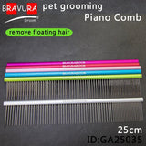 BAVURA  Pet Grooming Piano Comb Poodle Pull Hair Open Knot Comb Competition Competitive Dog Pick Hair Style Inline Comb