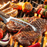 BBQ Tongs Outdoor Picnic Tongs For Barbecue Non-Slip Heat Resistant Tongs BBQ Accessories For Camping Japanese BBQ Picnic