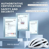 BEELORD Cycling Helmet with Rechargeable LED Safety Light Bike Helmets For Men Women Removable Mountain Road Bike Bicycle Helmet