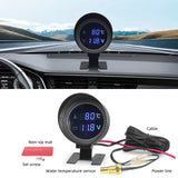 BG0009 Digital Car Truck Water Temp Gauge + Temperature Sensor Voltmeter Volt Voltage Meter 2 in 1 12V 24V Celsius Fahrenheit