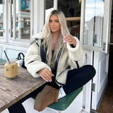 BMURHMZA Winter Women's Fashion Hot Selling New Imitation Lamb Wool Loose Thickened Cold Coat