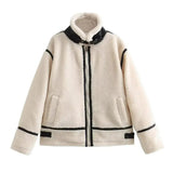 BMURHMZA Winter Women's Fashion Hot Selling New Imitation Lamb Wool Loose Thickened Cold Coat