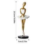 Ballet Dancer Ornament Modern Resin Ballerina Figurines Creative Art Ornaments No Fade Home Decor Elegant For Bookshelf Bedroom