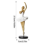 Ballet Dancer Ornament Modern Resin Ballerina Figurines Creative Art Ornaments No Fade Home Decor Elegant For Bookshelf Bedroom