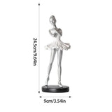 Ballet Dancer Ornament Modern Resin Ballerina Figurines Creative Art Ornaments No Fade Home Decor Elegant For Bookshelf Bedroom