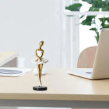 Ballet Dancer Ornament Modern Resin Ballerina Figurines Creative Art Ornaments No Fade Home Decor Elegant For Bookshelf Bedroom