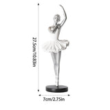 Ballet Dancer Ornament Modern Resin Ballerina Figurines Creative Art Ornaments No Fade Home Decor Elegant For Bookshelf Bedroom