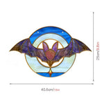 Bats Door Decor Halloween Stained Acrylic Window Sign With Suction Hook Halloween Decorations Party Favor Bat Decors For Witch
